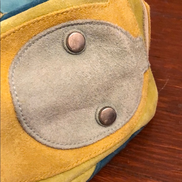 Coach Suede Blue Green White Optic Gallery Tote - Picture 7 of 8